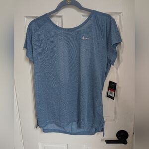 Nike Women's Light Blue Short-Sleeve Training Tee